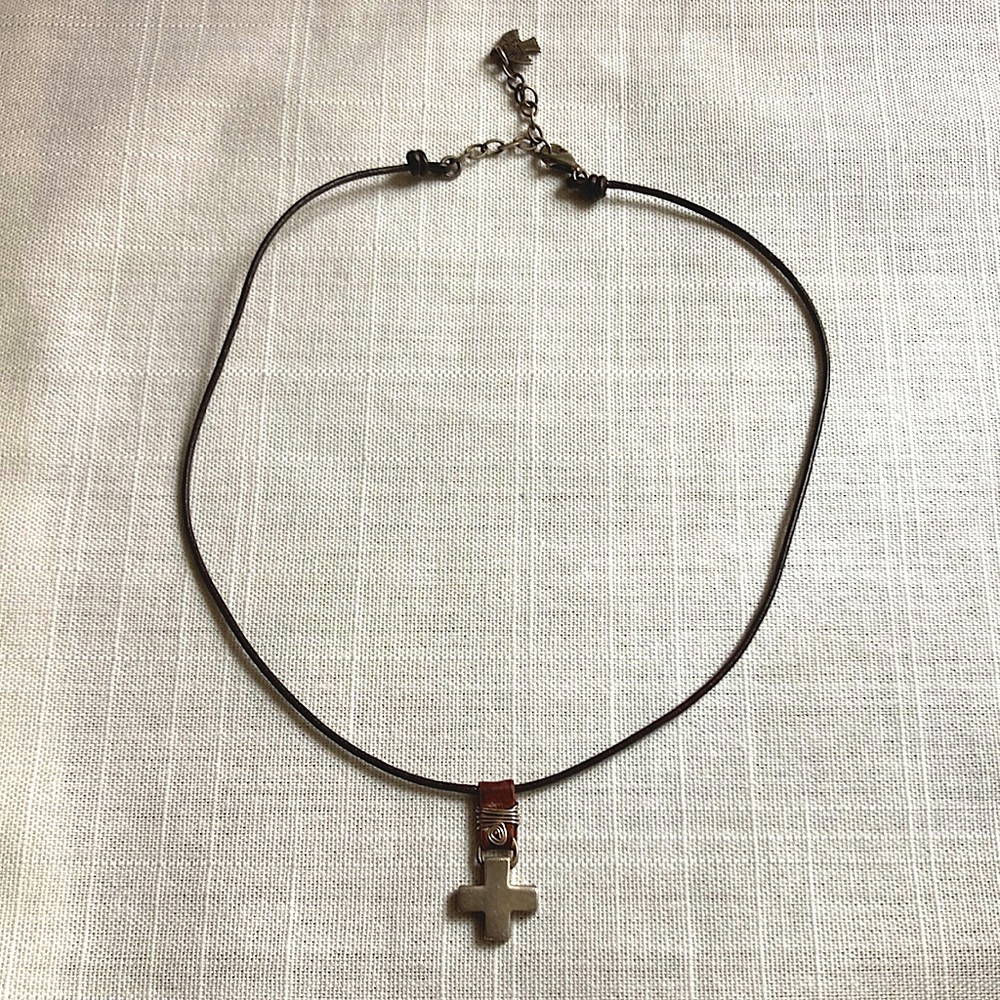 Sundance Peyote Bird cross necklace